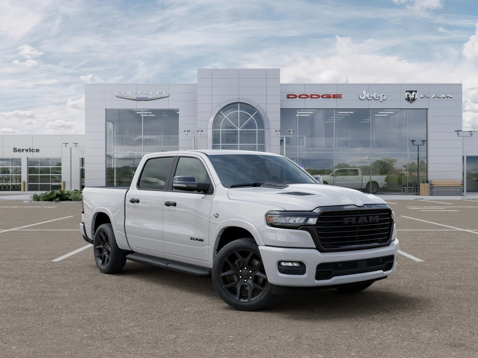 New 2026 Bright White Clear-Coat Exterior Paint RAM Laramie image 40