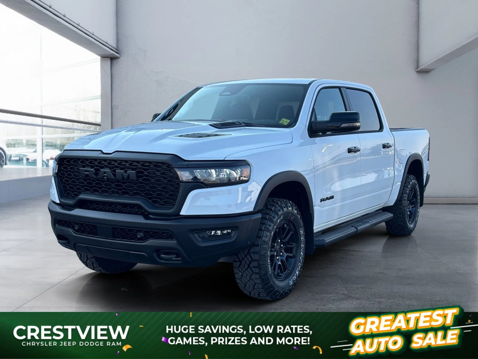 New 2026 Bright White Ram Rebel image 1