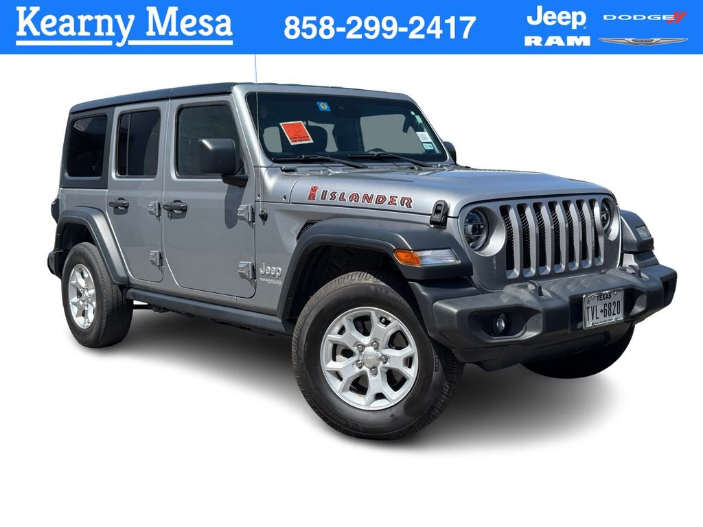 Used 2021 Silver Jeep Unlimited Sport image 1