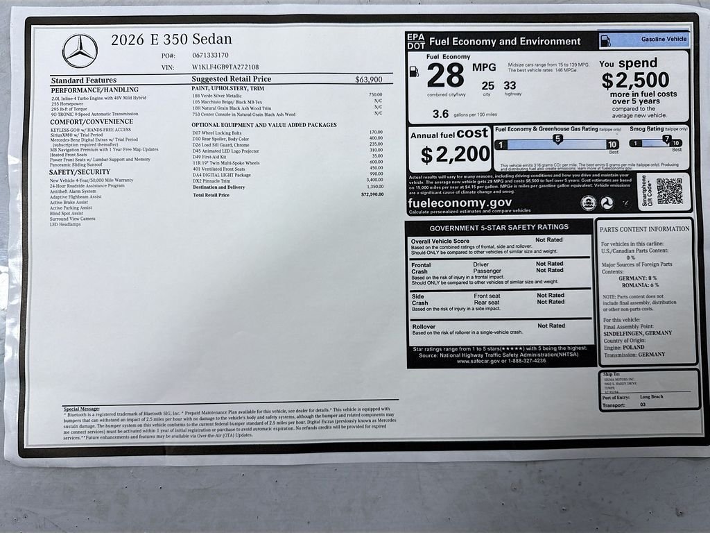 New 2026 Verde Silver Metallic Mercedes-Benz E 350 image 9