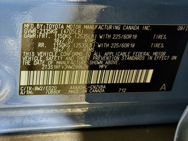 Certified Used 2022 CAVALRY BLUE Toyota  image 33