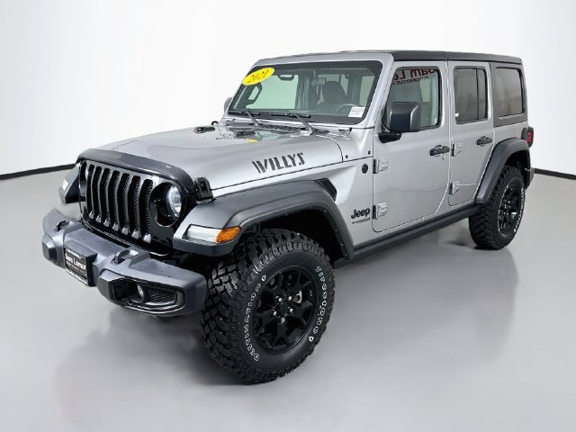Used 2021 Silver Jeep Unlimited Willys image 3