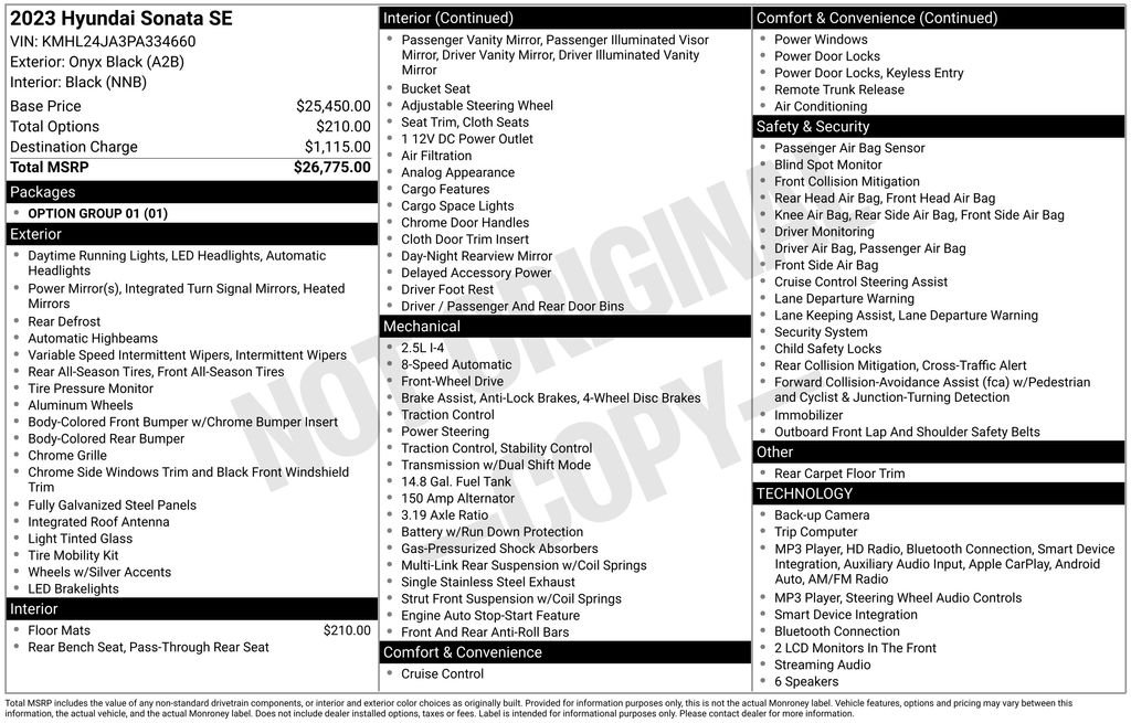 Certified Used 2023 Black Hyundai SE image 3