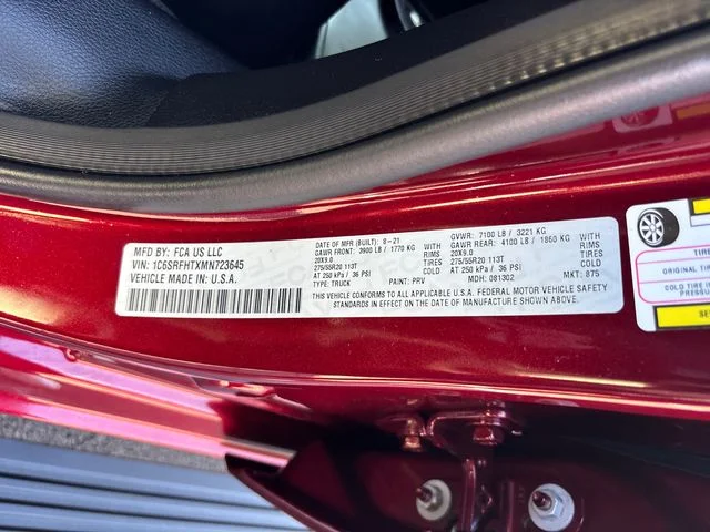 Used 2021 Red Ram Limited image 37