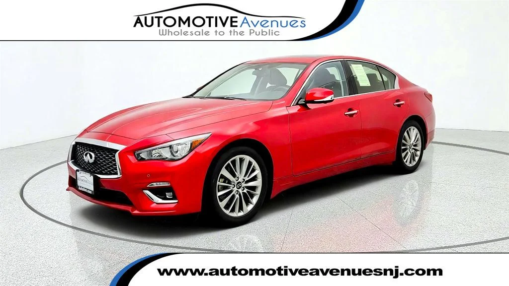 Used 2023 Dynamic Sunstone Red INFINITI LUXE AWD image 1