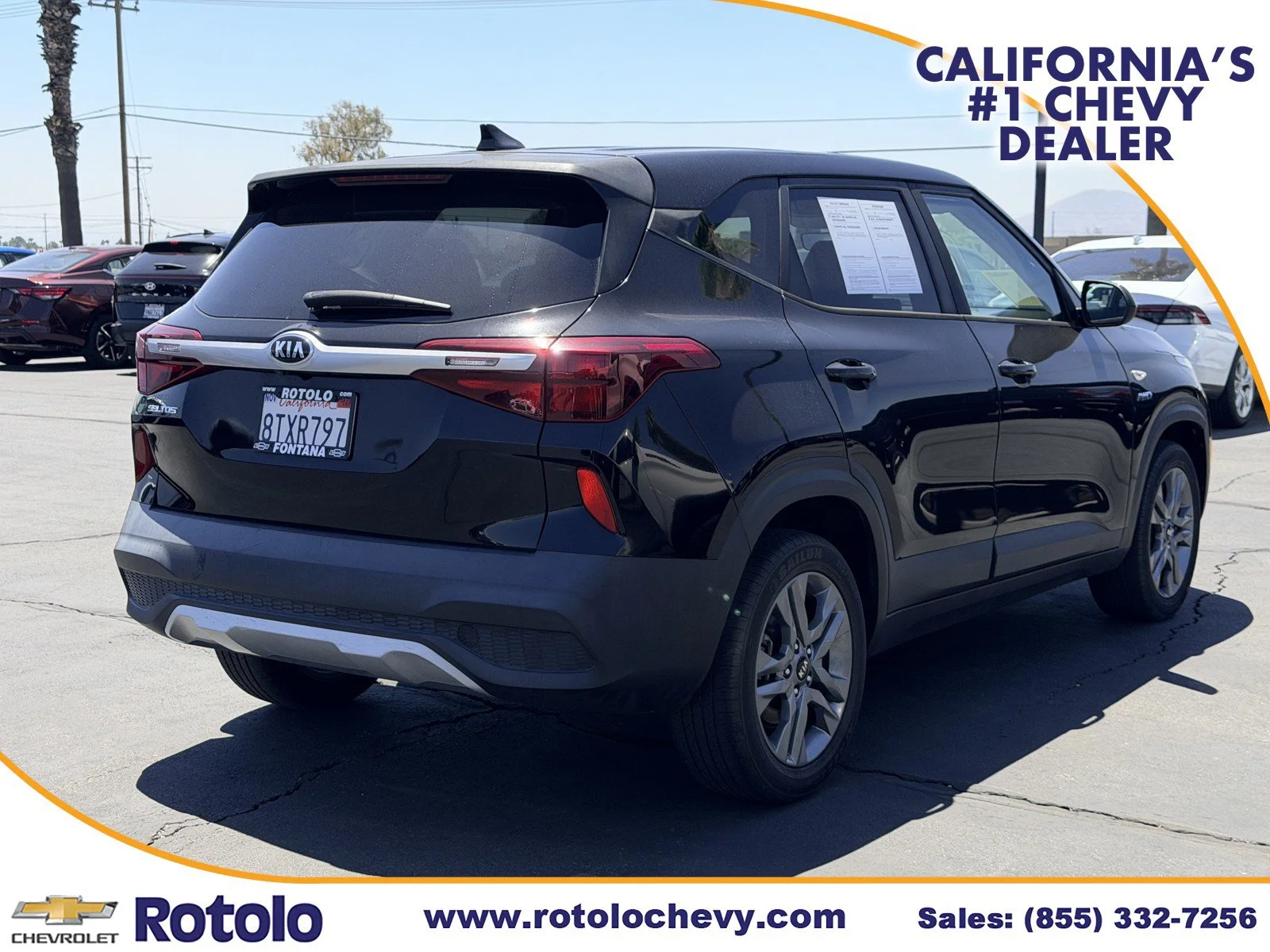 Used 2021 Cherry Black Kia LX image 6