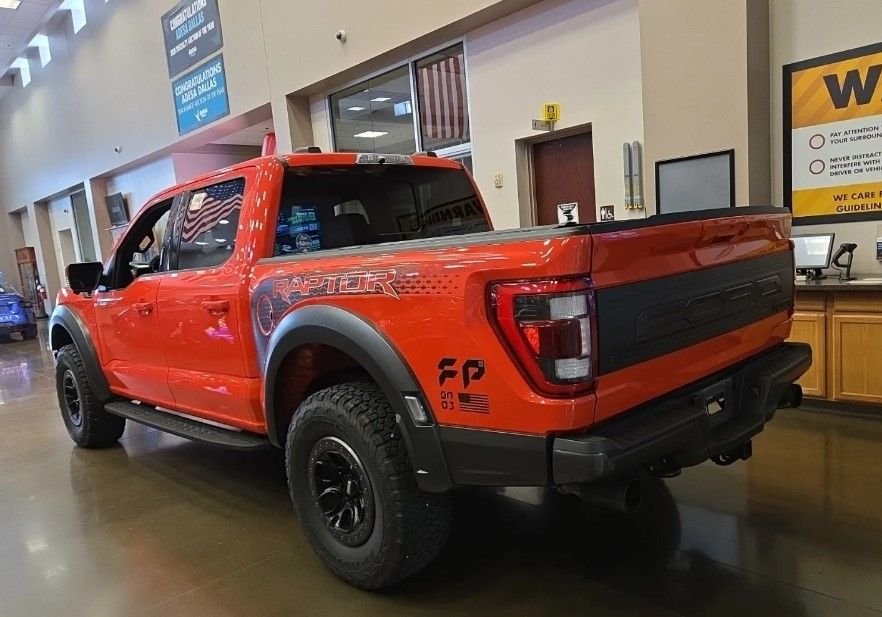 Used 2021 Orange Ford Raptor image 3