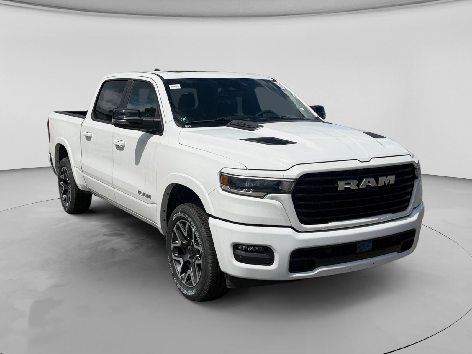 New 2026 Bright White Clear-Coat Exterior Paint RAM Laramie 4x4 Crew Cab 5