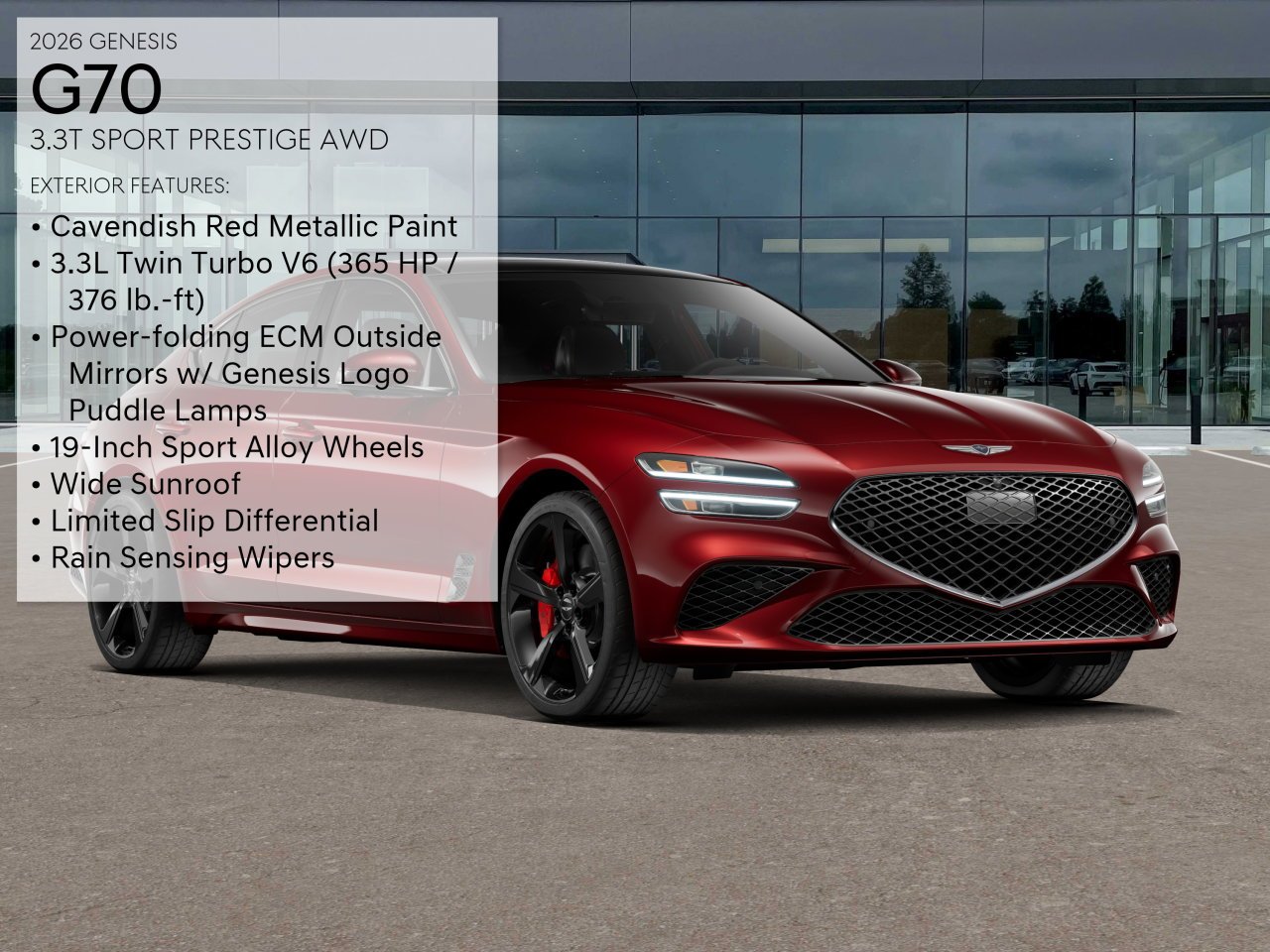 New 2026 Cavendish Red Genesis 3.3T SPORT PRESTIGE image 3