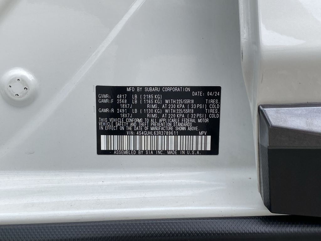 Used 2024 Crystal White Pearl Subaru Limited image 33