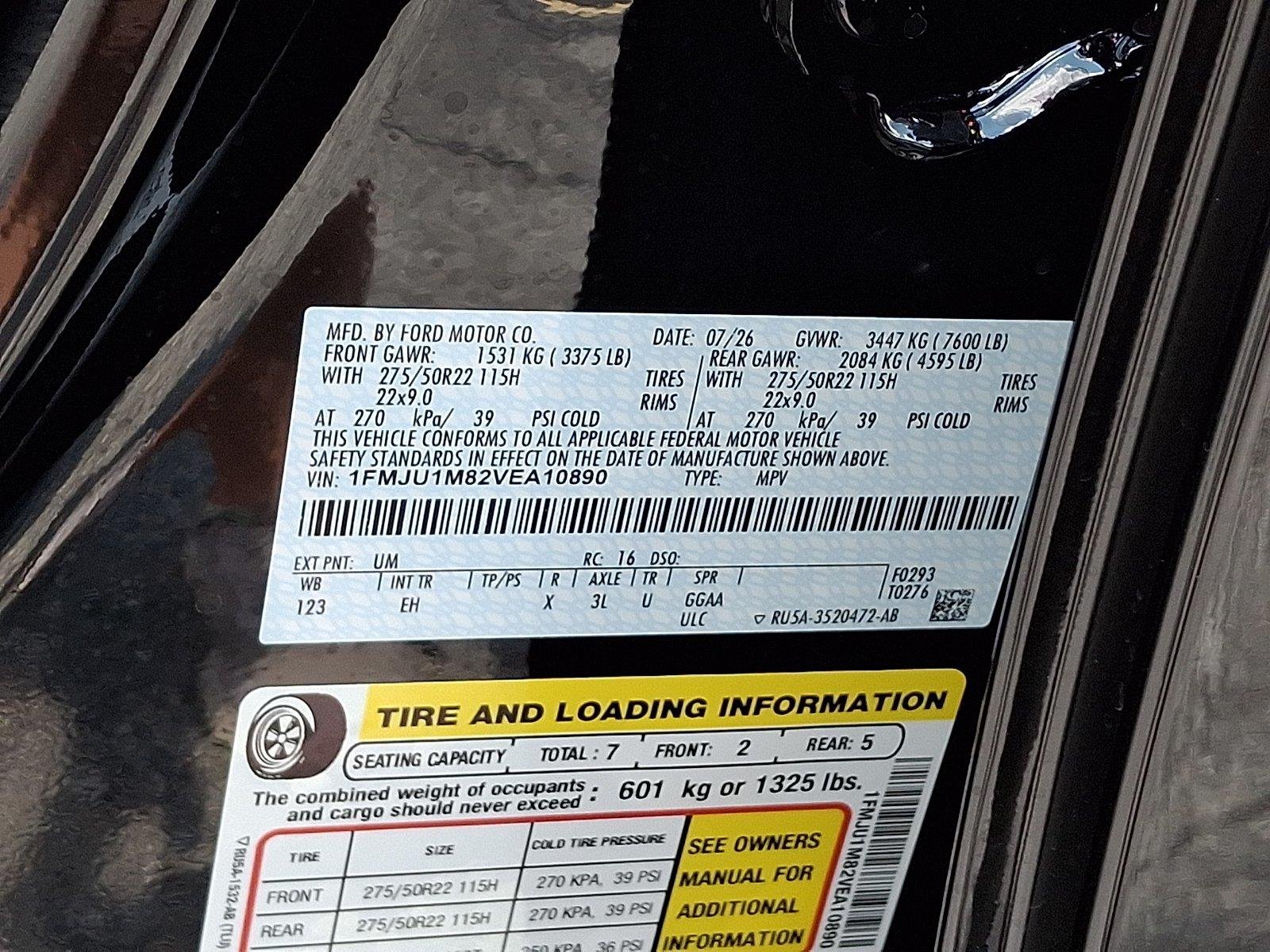 New 2027 Agate Black Metallic Ford Platinum image 18