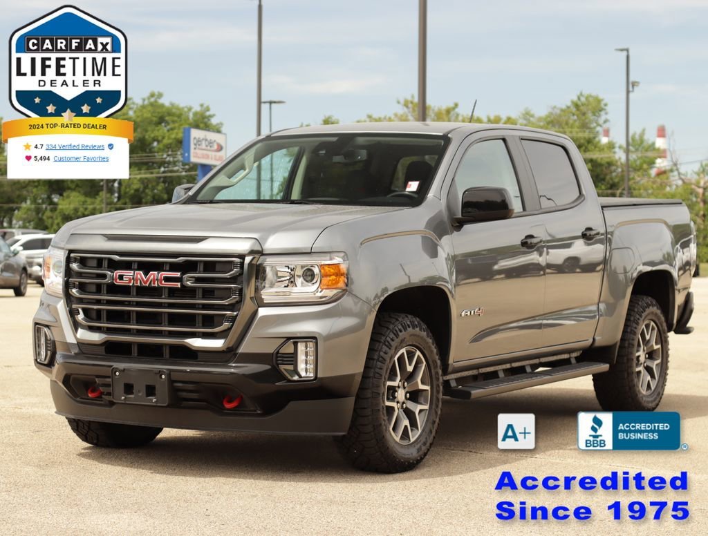 Used 2022 Satin Steel Metallic GMC AT4 - Leather image 3