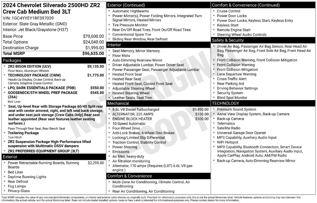 Used 2024 Slate Gray Metallic Chevrolet ZR2 image 37