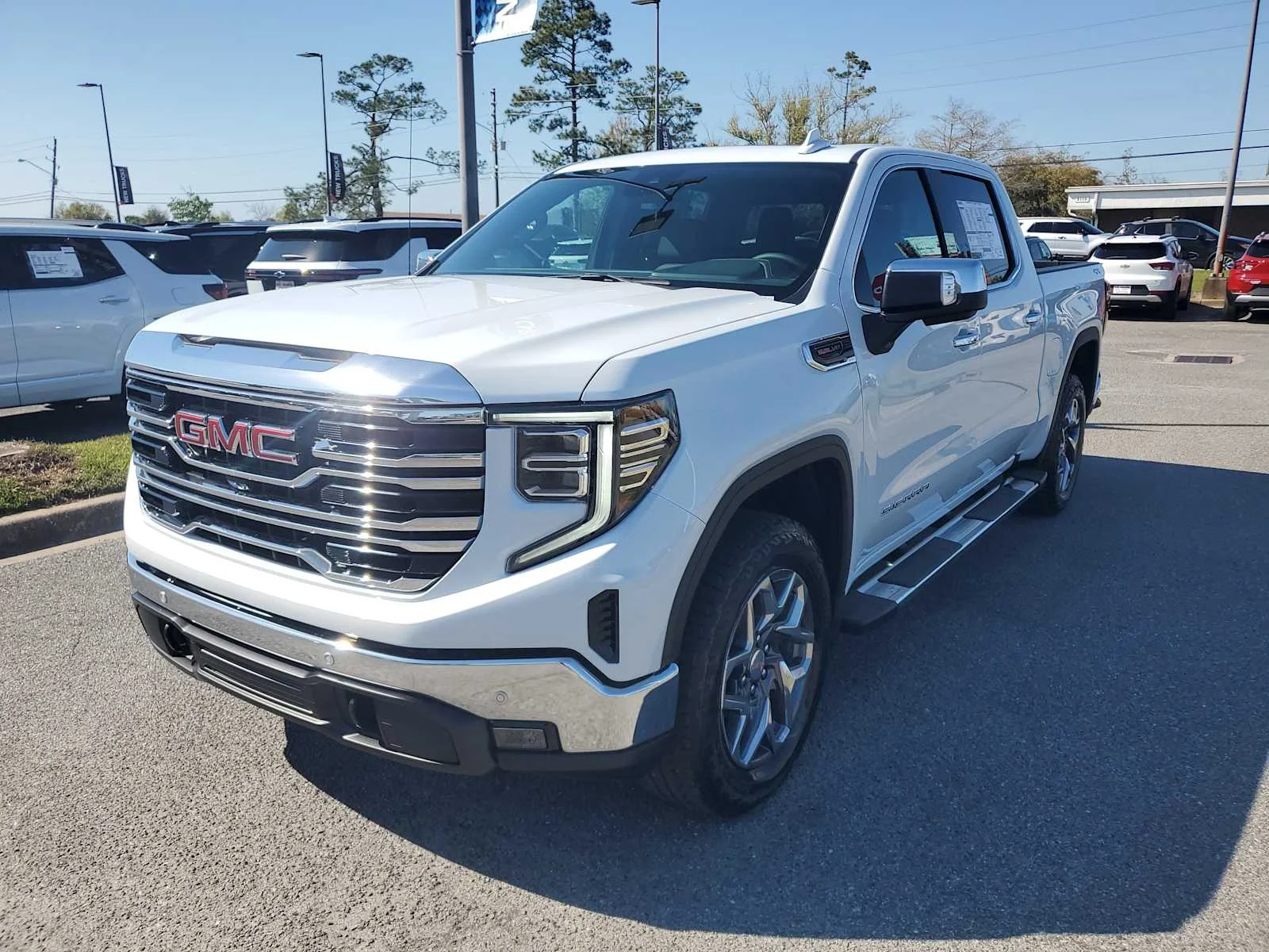 New 2026 Glacier White Tricoat GMC SLT image 1