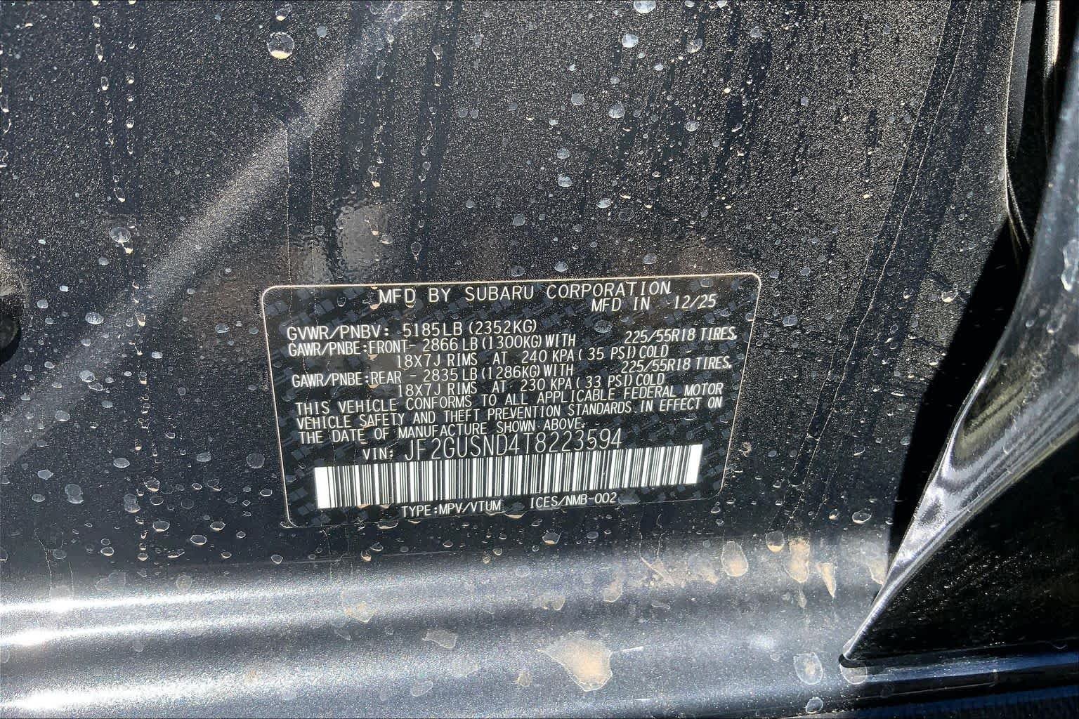 New 2026 MAGNETITE GRAY PEARL Subaru Limited Hybrid image 19