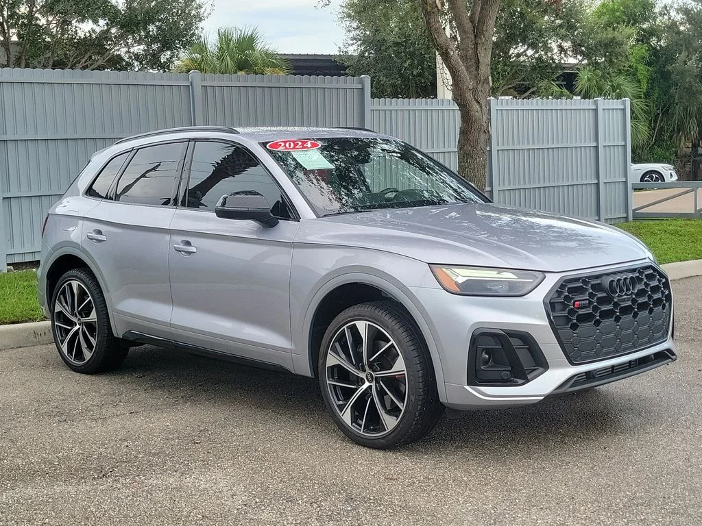 Certified Used 2024 Silver Audi Premium Plus image 2