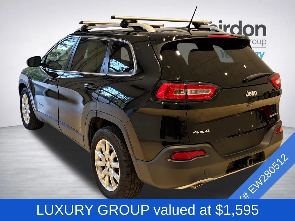 Used 2014 Brilliant Black Crystal Pearlcoat Jeep Limited image 2