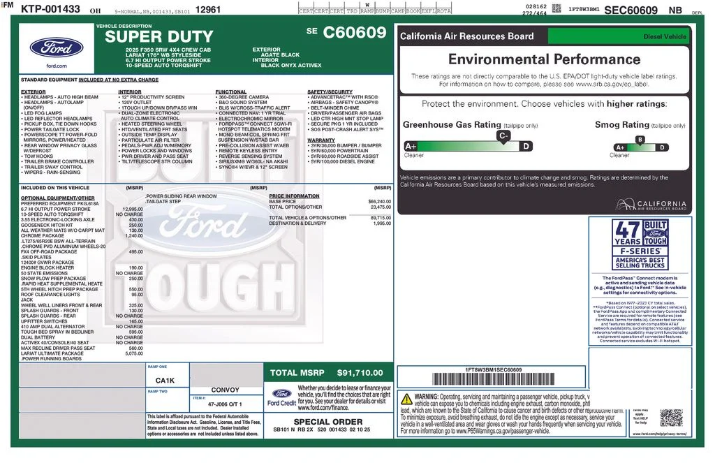 Certified Used 2025 Black Metallic Ford Lariat image 2