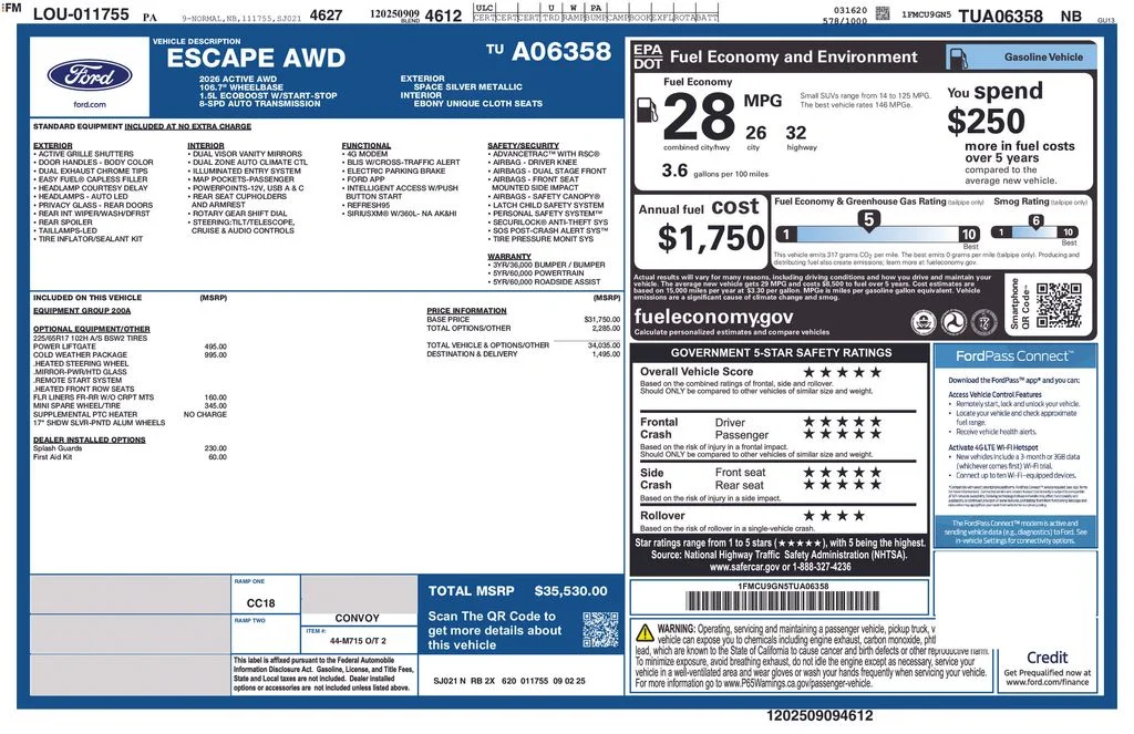 New 2026 Space Silver Metallic Ford Active® image 24