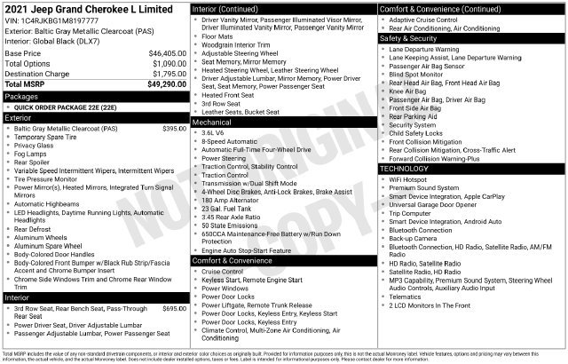 Used 2021 Gray Jeep Limited image 8