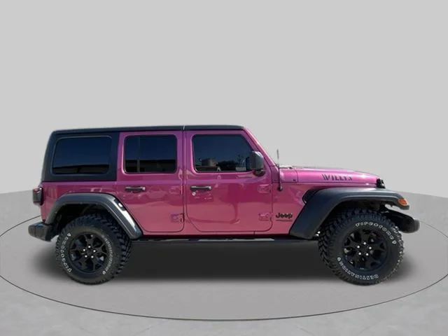 Used 2021 Red Jeep Unlimited Willys image 2