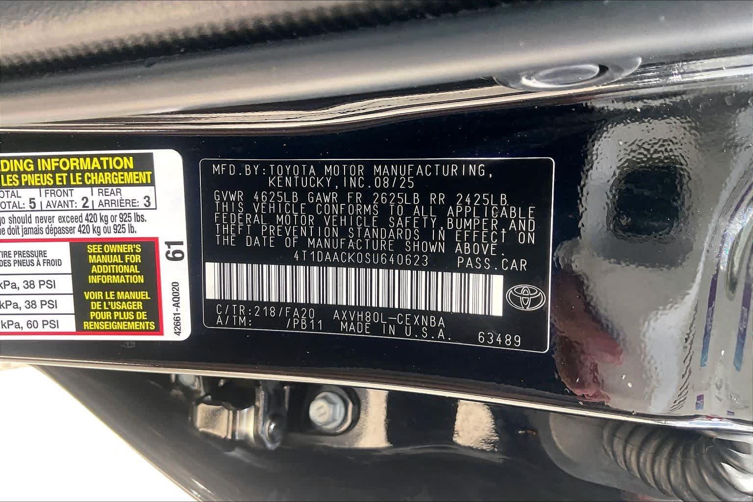Used 2025 Midnight Black Metallic Toyota LE image 34