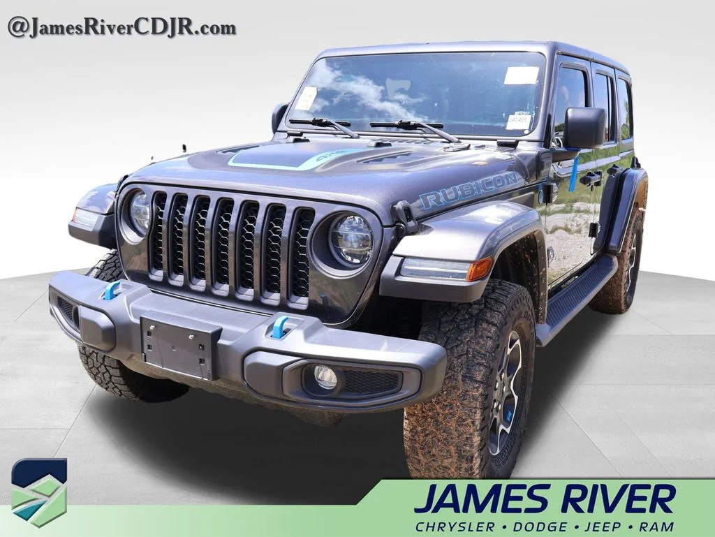 Used 2022 Gray Jeep Unlimited Rubicon 4xe image 2