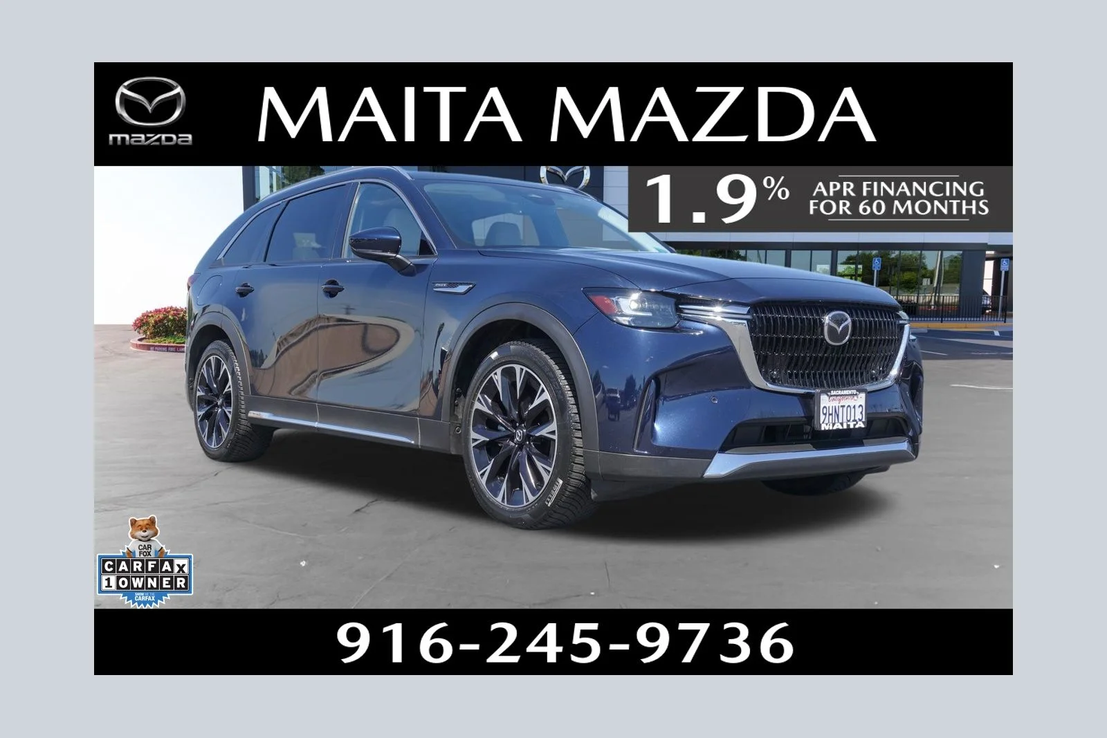 Certified Used 2024 Deep Crystal Blue Mica Mazda Premium image 1