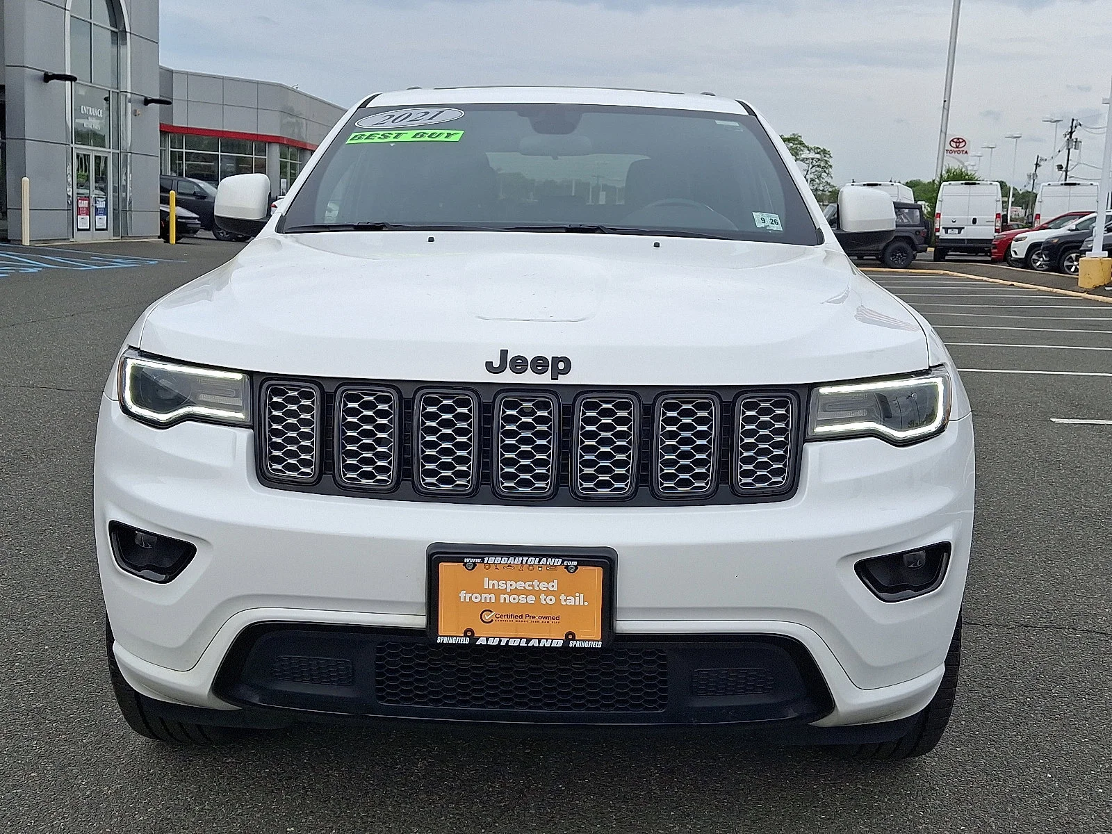 Certified Used 2021 Bright White Clearcoat Jeep Laredo X image 2