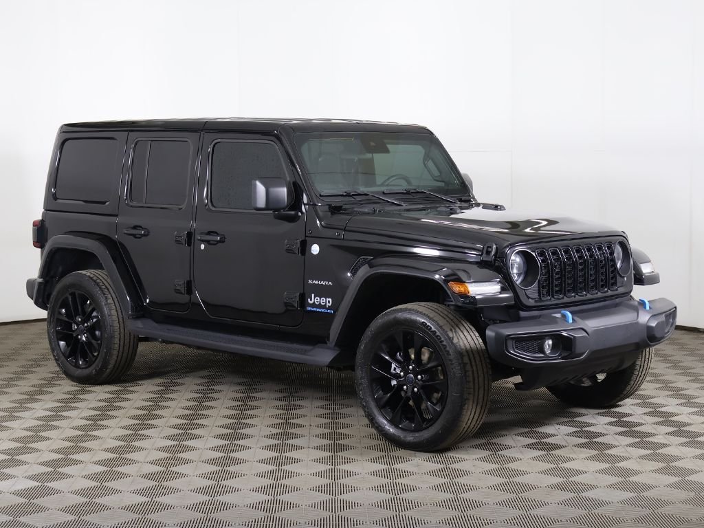 Used 2024 Jeep Wrangler 4xe Sahara 4XE with VIN 1C4RJXP62RW209905 for sale in Streetsboro, OH
