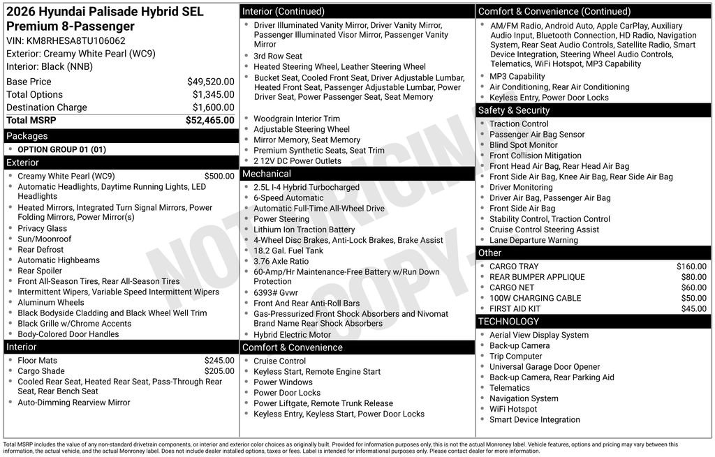 New 2026 White Hyundai SEL Premium 8P image 23