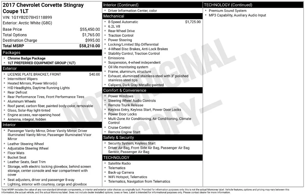 Used 2017 White Chevrolet Stingray image 10