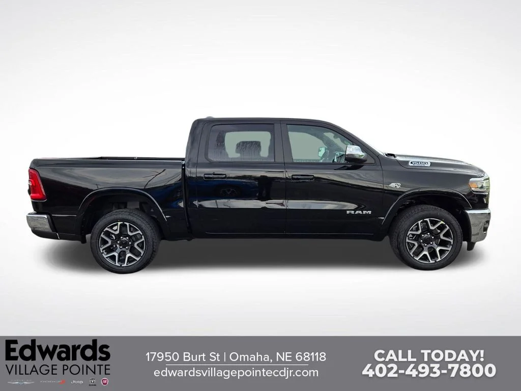 New 2026 Diamond Black Crystal Pearl-Coat Exterior Paint RAM Laramie image 2
