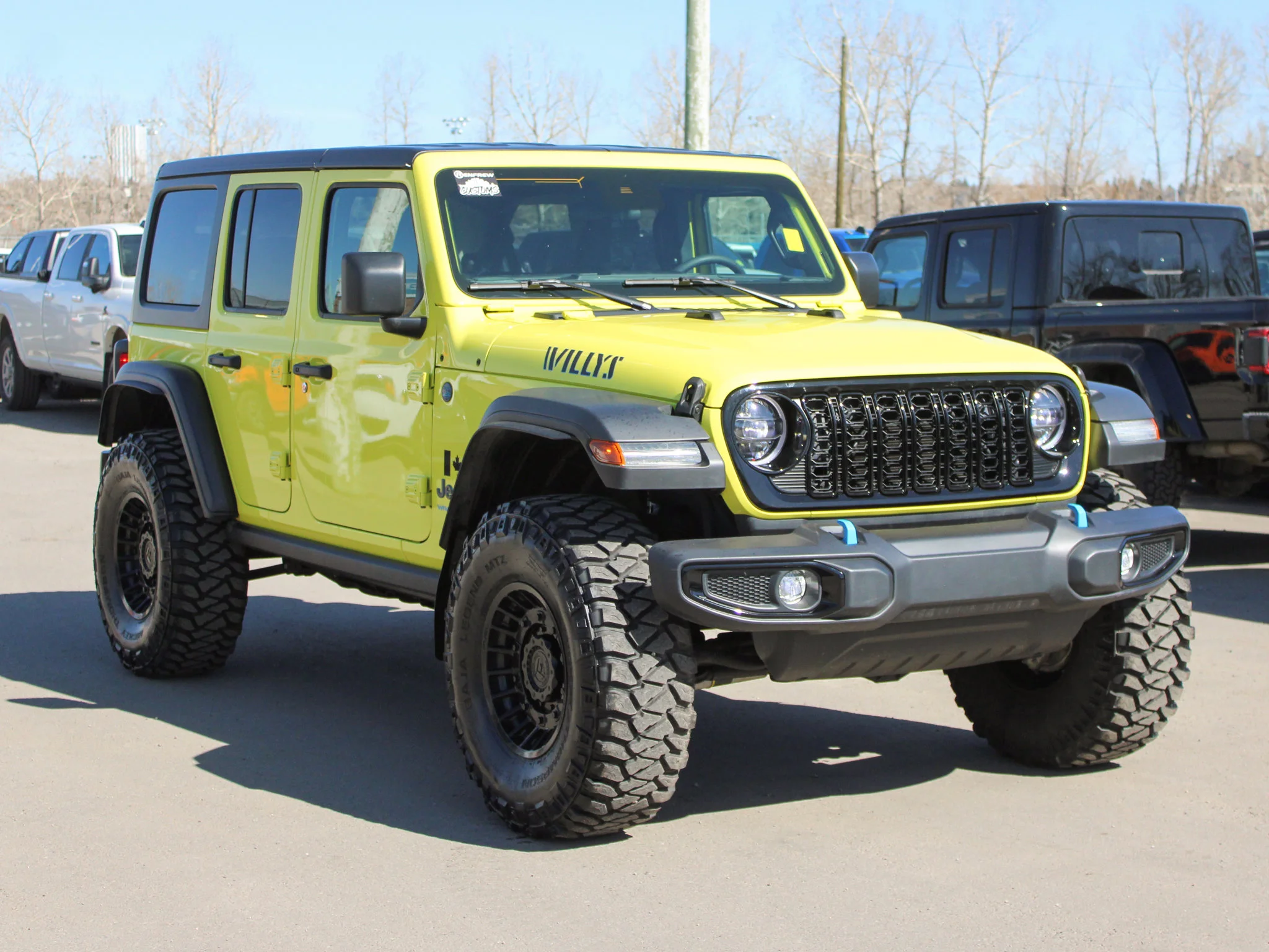 Certified Used 2024 Yellow Jeep Willys * No Accidents | Hybrid | Heated Seats | Trailer Tow Group | Fuel Rims | Apple CarPlay image 9