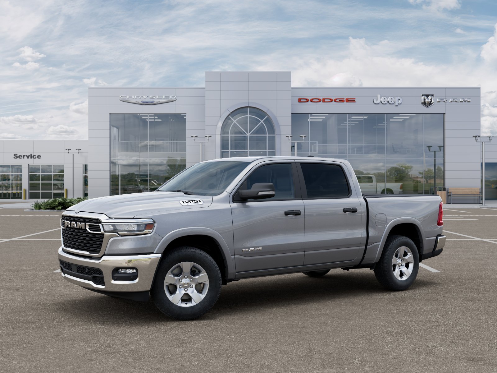 New 2025 Billet Silver Metallic Clear-Coat Exterior Paint RAM Big Horn/Lone Star image 32