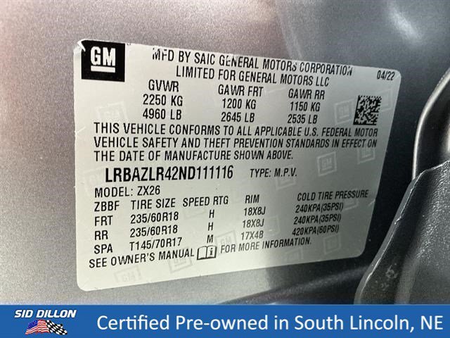 Used 2022 Satin Steel Metallic Buick Preferred image 14