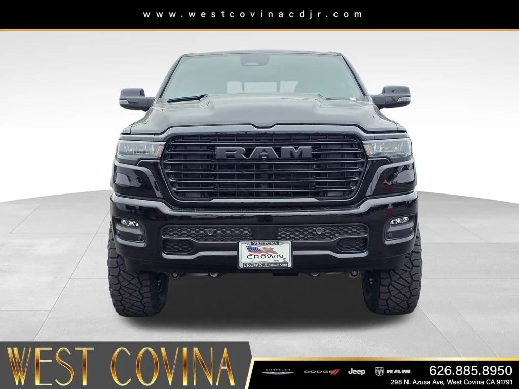 New 2026 Diamond Black Crystal Pearl-Coat Exterior Paint RAM Laramie image 2