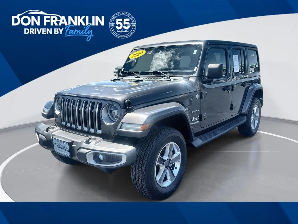Used 2020 Gray Jeep Unlimited Sahara image 1