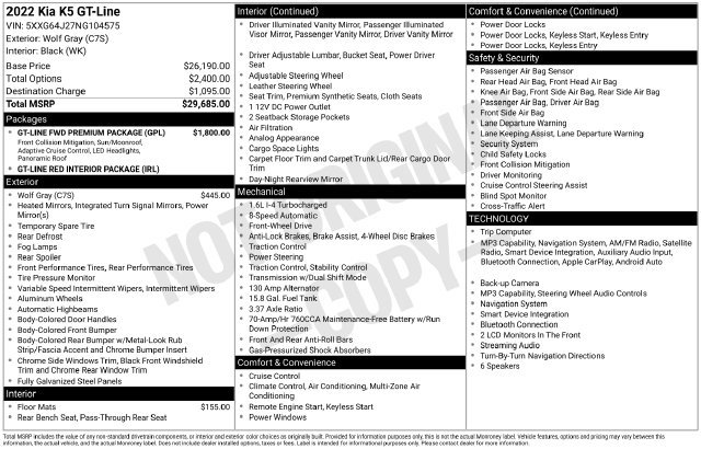 Used 2022 Gray Kia GT-Line image 11