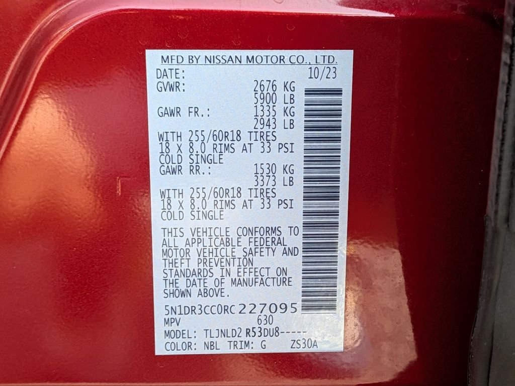 Used 2024 Red Nissan SL image 22