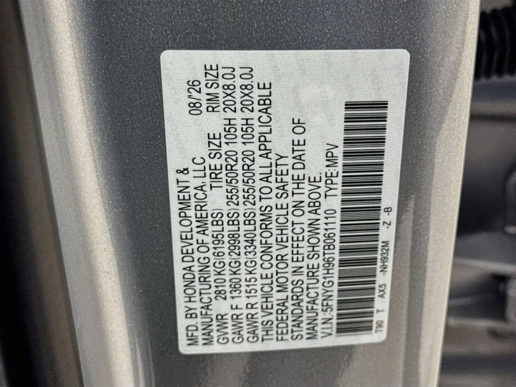 New 2026 Solar Silver Metallic Honda Black Edition image 41