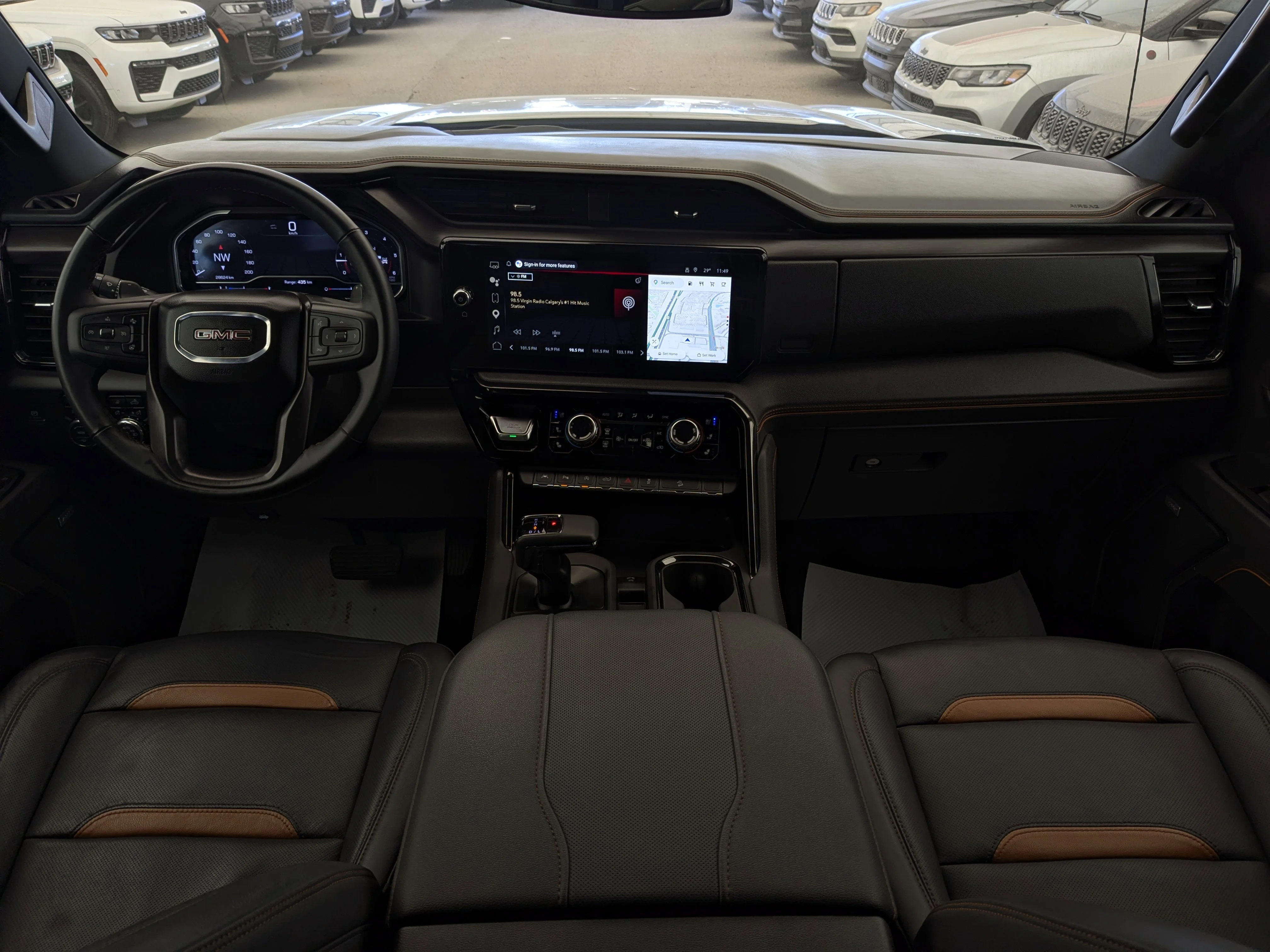 Used 2025 Grey GMC AT4 - - 2Lift - X31 Pkg - AT4 Premium Pkg - Sunroof - Leather image 25