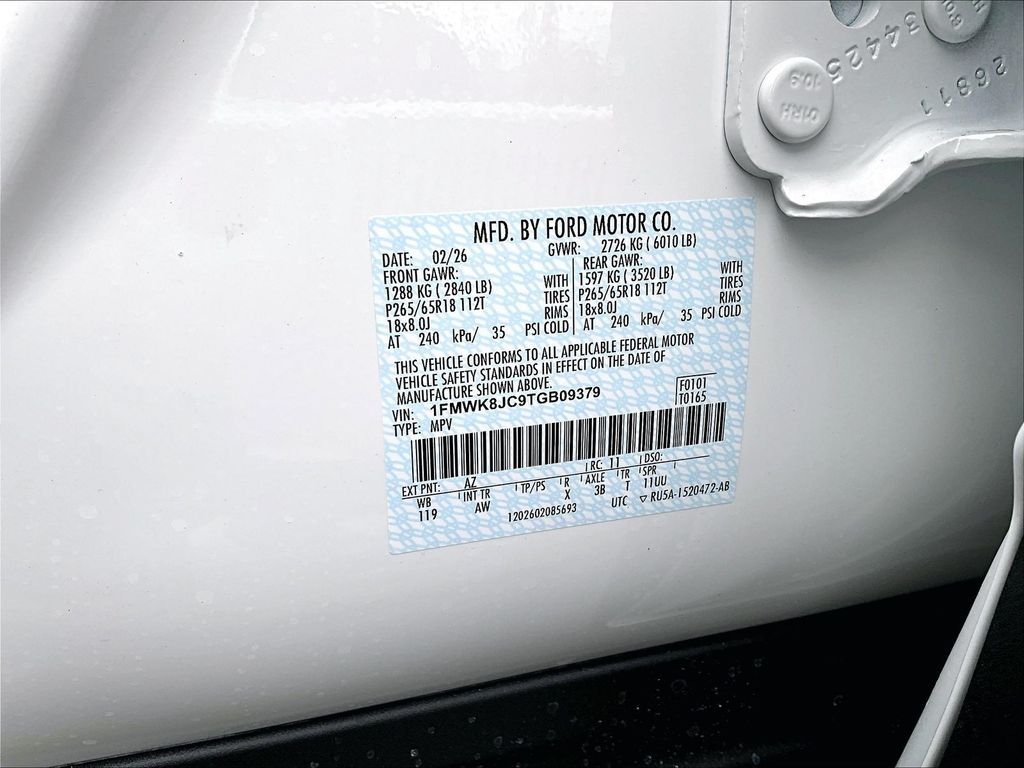 New 2026 Star White Metallic Tri-Coat Ford Tremor image 14
