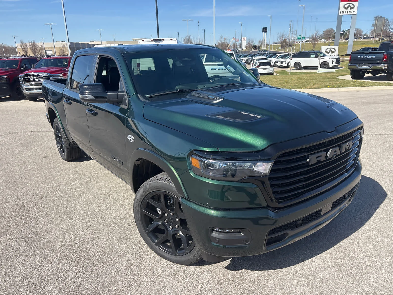 New 2026 Serrano-Green Metallic Exterior Paint RAM Laramie image 2
