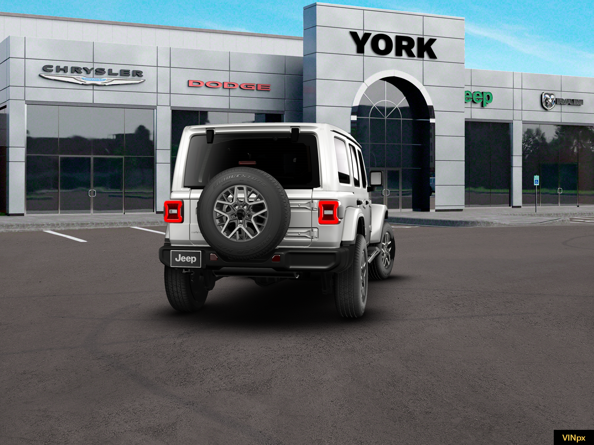 New 2026 Bright White Clear-Coat Exterior Paint Jeep Sahara image 26