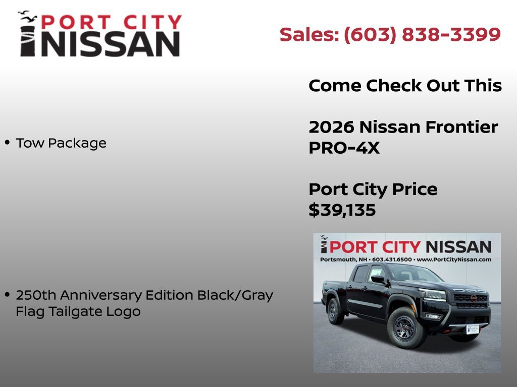 New 2026 Super Black Nissan Crew Cab PRO-4X® Long Bed image 9