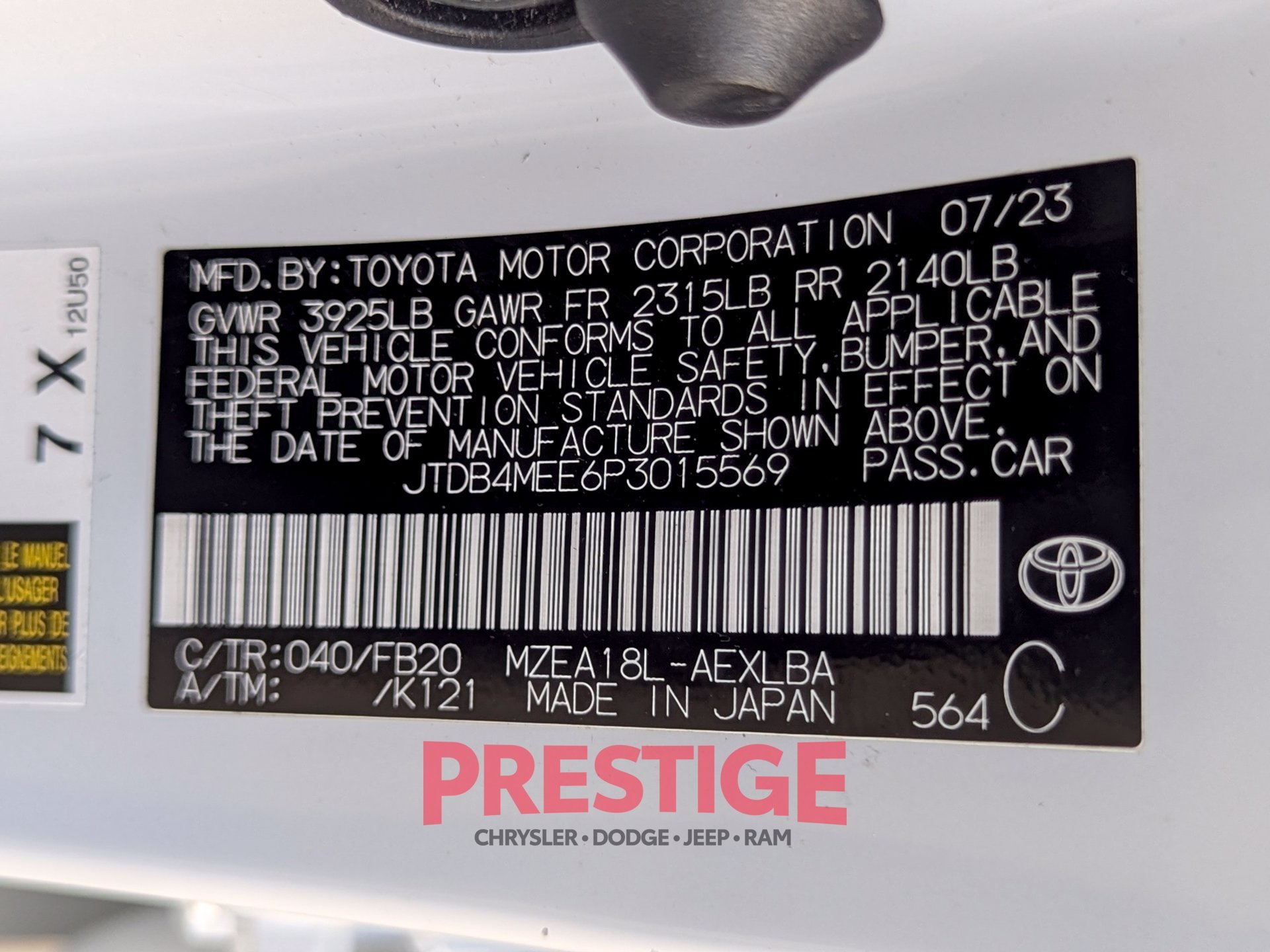 Used 2023 White Toyota LE image 28