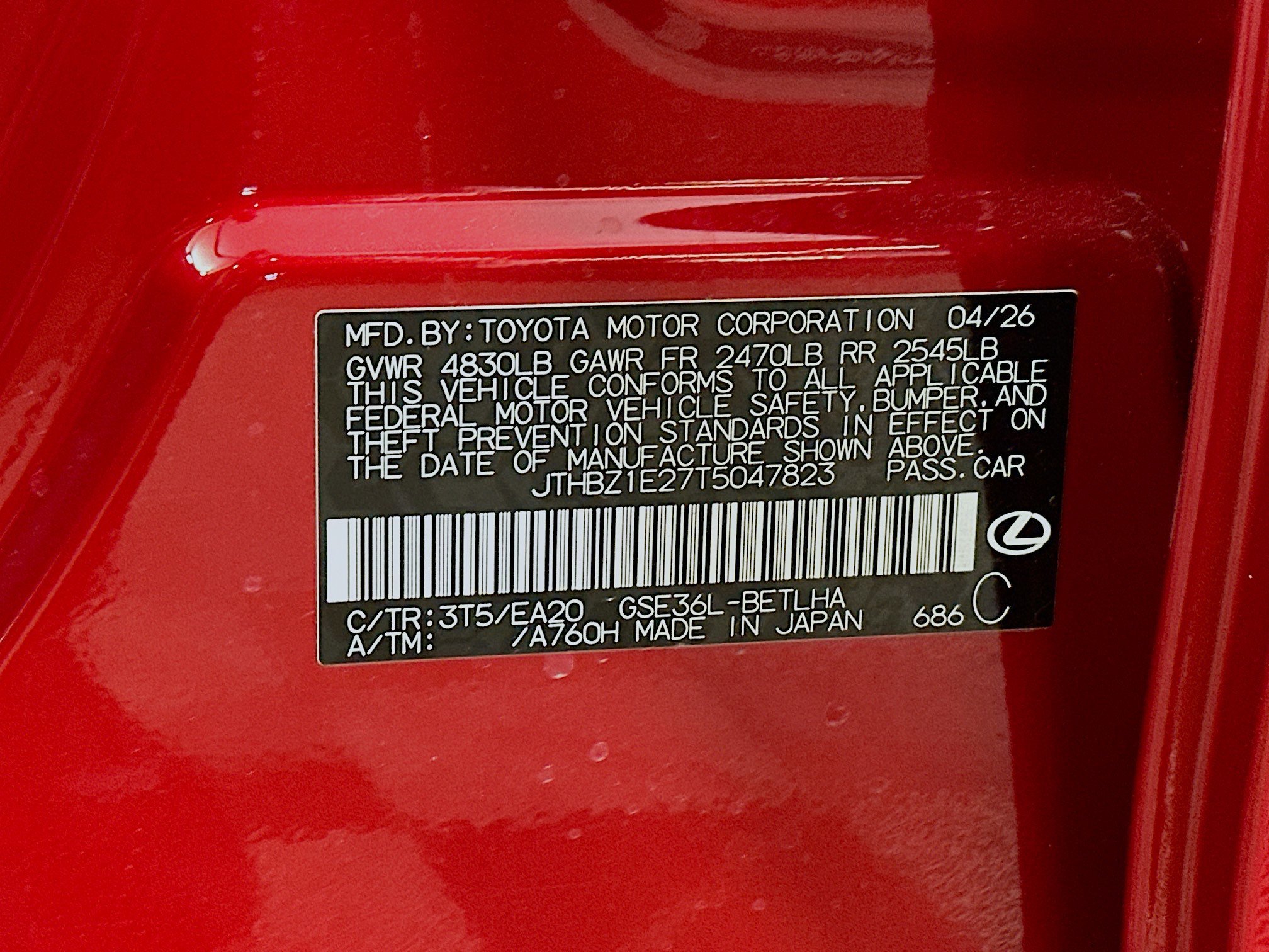 New 2026 Infrared Lexus  350 F SPORT DESIGN AWD image 31
