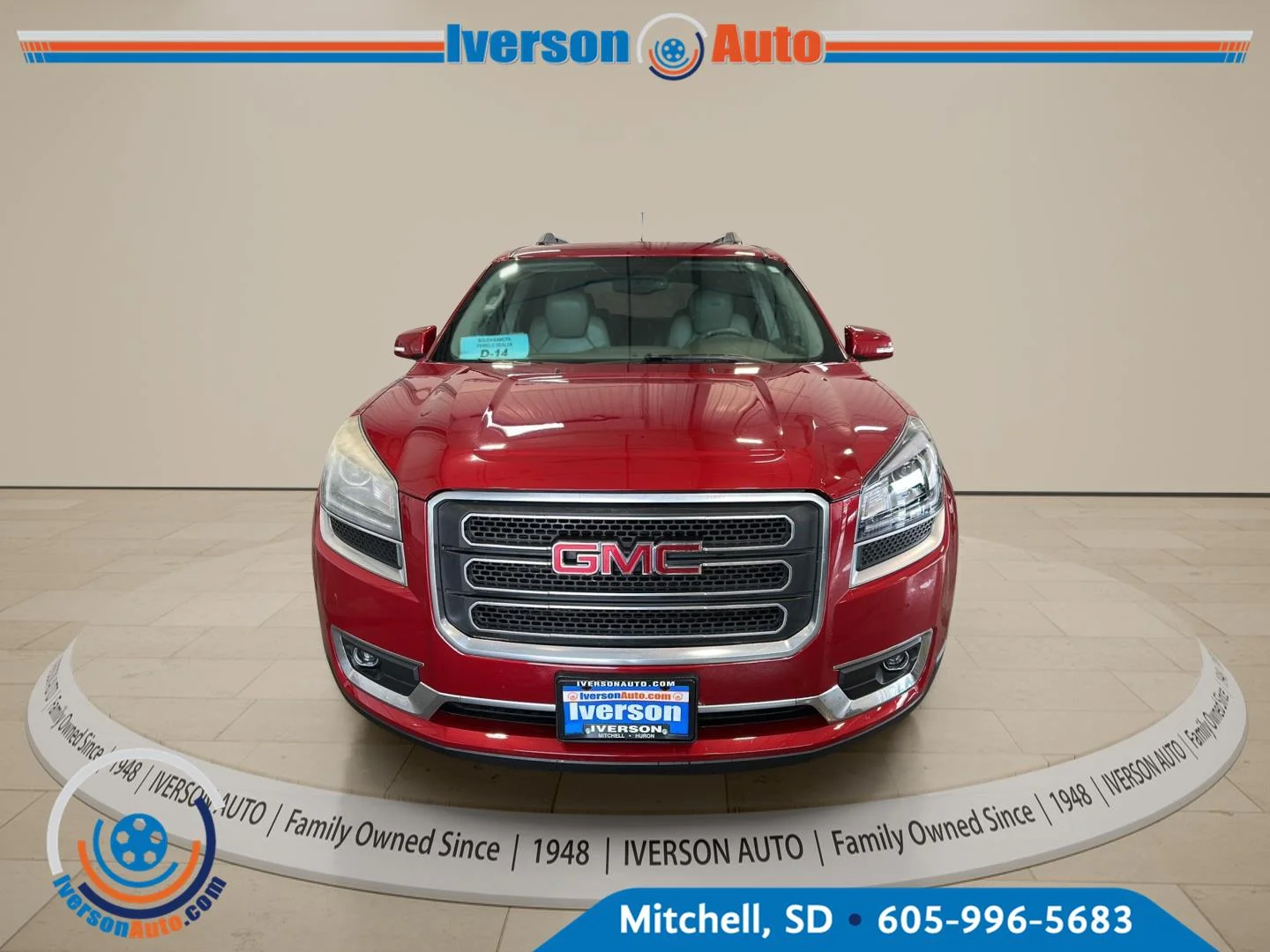 Used 2013 GMC Acadia SLT1 with VIN 1GKKVRKD4DJ270187 for sale in Mitchell, SD