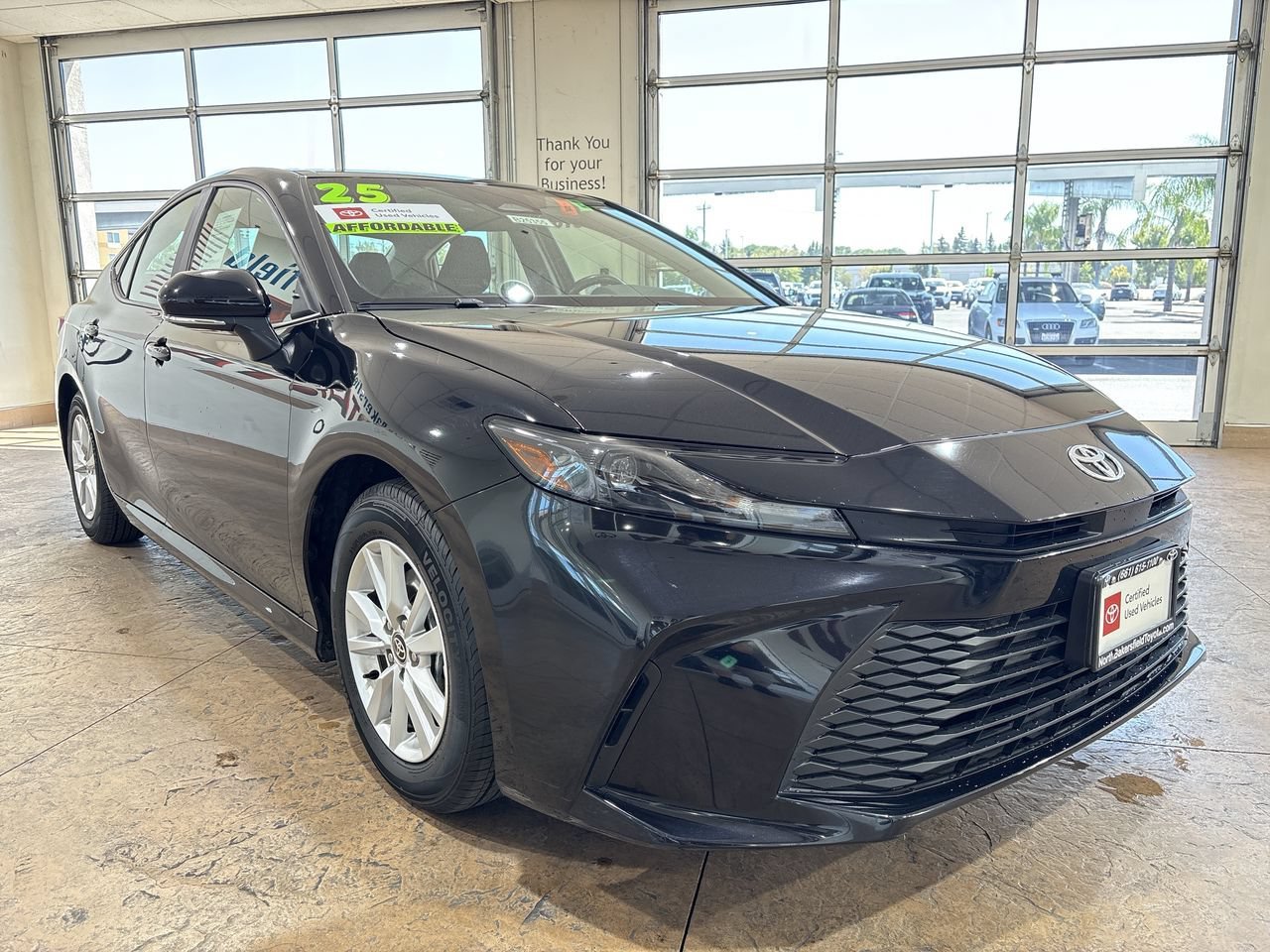 Certified Used 2025 Midnight Black Metallic Toyota LE image 4